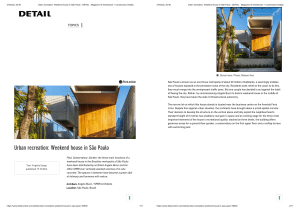 Urban Recreation: Weekend House in São Paulo | Architecture