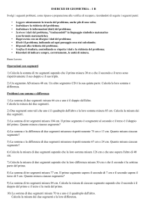 Esercizi di Geometria: Segmenti, Somma e Differenza