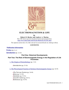 Electromagnetism and life