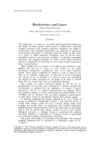 Bioelectronics and Cancer 1973