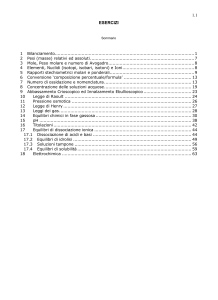 Esercizi di Chimica: Bilanciamento, Stechiometria, Equilibri