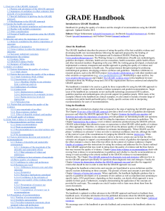 GRADE Handbook: Evidence-Based Healthcare Recommendations