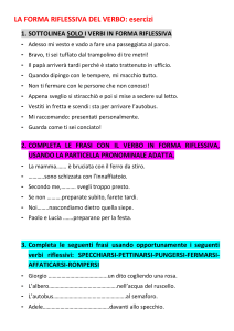 ESERCIZI VERBI RIFLESSIVI 1