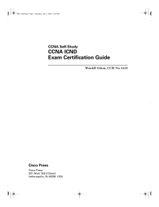 CCNA ICND Exam Certification Guide