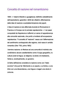 concetto di nazione nel romanticismo