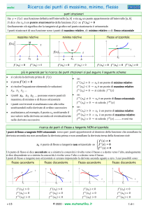Ricerca Punti Massimo, Minimo, Flesso - Analisi Matematica