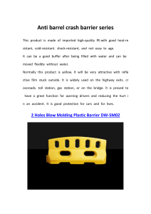Anti barrel crash barrier series