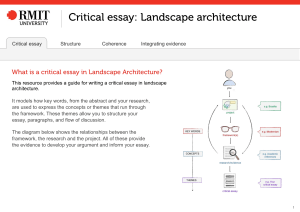 Critical Essay Guide: Landscape Architecture