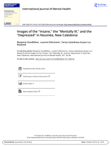 Mental Illness Images in New Caledonia: A Social Representation Study