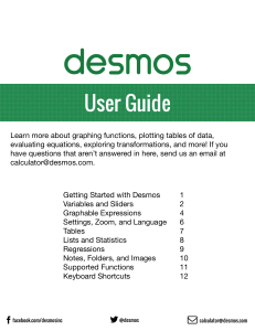 Desmos User Guide