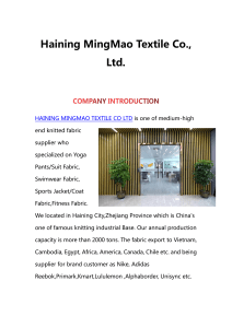 Haining MingMao Textile Co., Ltd. 