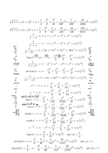 Espansioni di Taylor: Formulario Completo