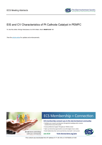 EIS and CV of Pt Cathode Catalyst in PEMFC Abstract