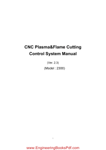 CNC Plasma & Flame Cutting Control System Manual