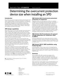 SPD Overcurrent Protection: Device Sizing & NEC Compliance