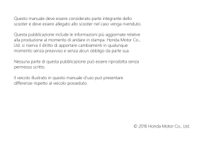 Manuale uso e manutenzione sh 125/150