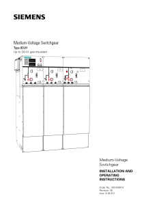 Siemens 8DJH Switchgear: Installation & Operation Guide