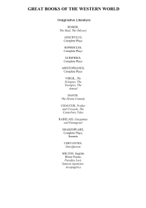 Great Books of the Western World: A Classic Literature List