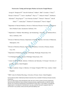 Fungal Disease Biomarkers: Non-Invasive Testing & Surrogates