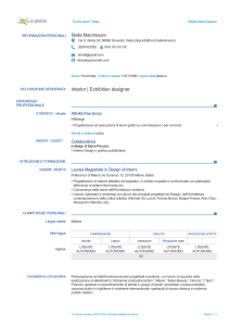 Stella Marchesani - Curriculum Vitae Interior/Exhibition Designer