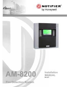 AM-8200 Fire Detection System Installation Manual