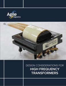 High Frequency Transformer Design Considerations