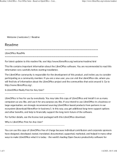 Readme LibreOffice - Free Office Suite - Based on OpenOffice - Compatible with Microsoft