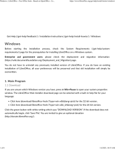 LibreOffice Windows Installation Guide