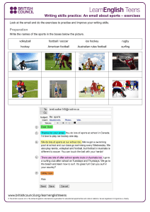 Email Writing Practice: Sports