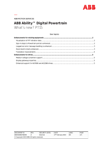 ABB Ability Digital Powertrain PT15: What's New