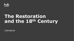 Restoration & 18th Century Literature: Overview