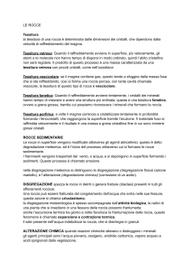 Geologia: Tessitura Rocce e Rocce Sedimentarie