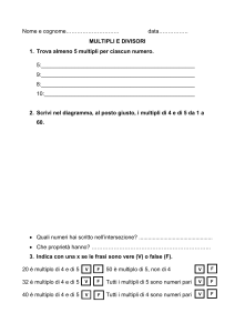 Multipli e Divisori: Esercizi di Matematica per la Scuola Elementare