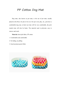 PP Cotton Dog Mat