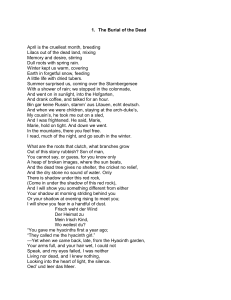 The Waste Land: The Burial of the Dead - T.S. Eliot