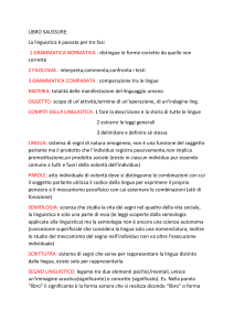 Appunti di Linguistica Saussuriana: Concetti Chiave