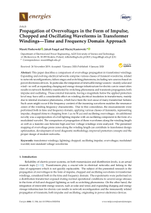 Propagation of Overvoltages in the Form of Impulse, Chopped and Oscillating Waveforms in Transformer Windings