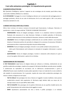 Test psicologici e psicometria: Appunti di psicologia