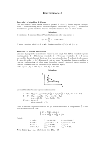 Esercizi di Termodinamica: Macchina di Carnot, Cicli, Entropia
